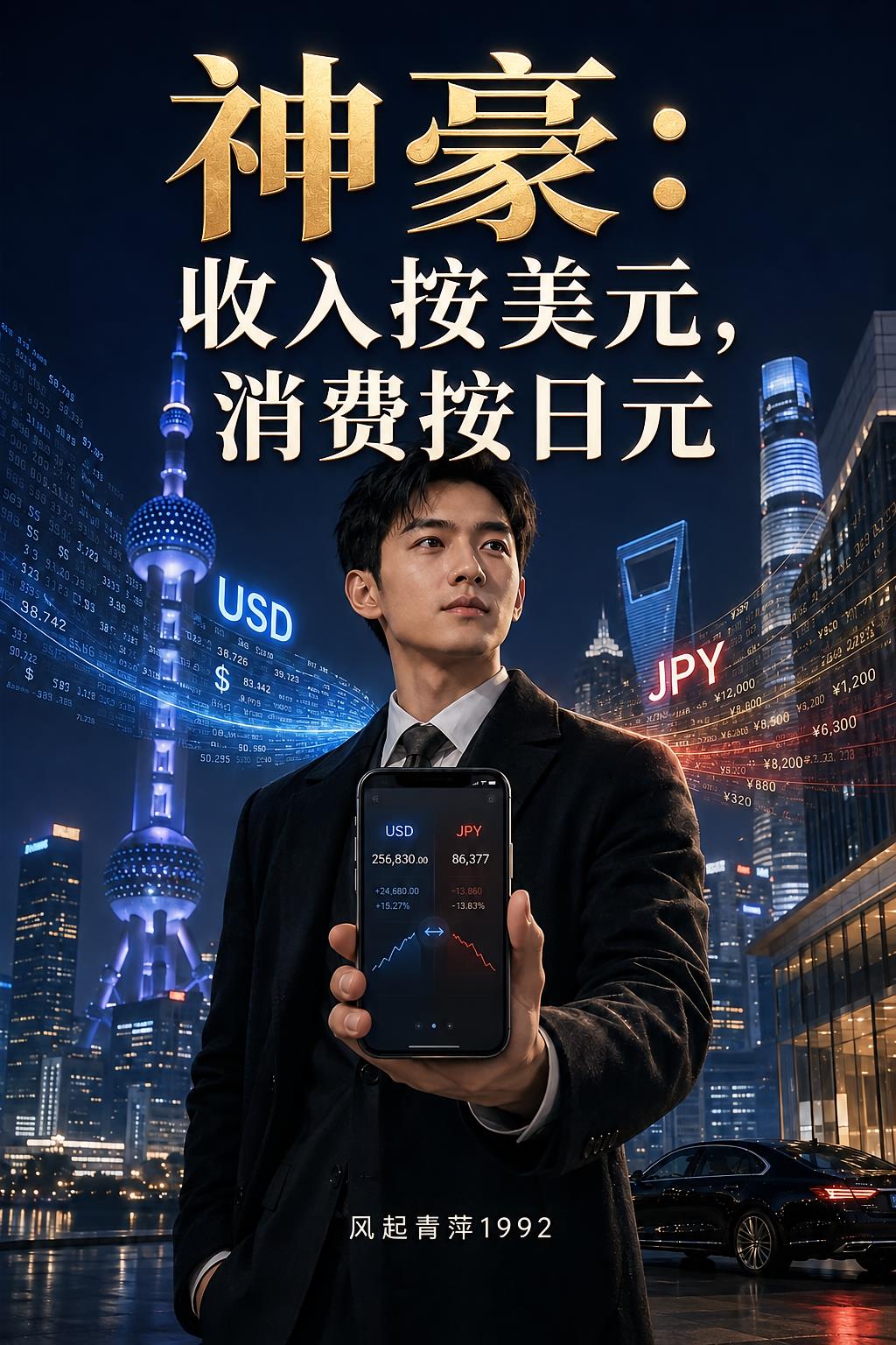 神豪：收入按美元，消费按日元